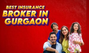 Best insurance broker in Gurgaon with happy family banner
